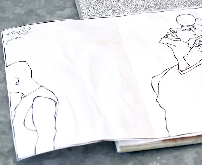 illustrazione per lo storyboard dello spettacolo di danza "il Moro", aprile 2004