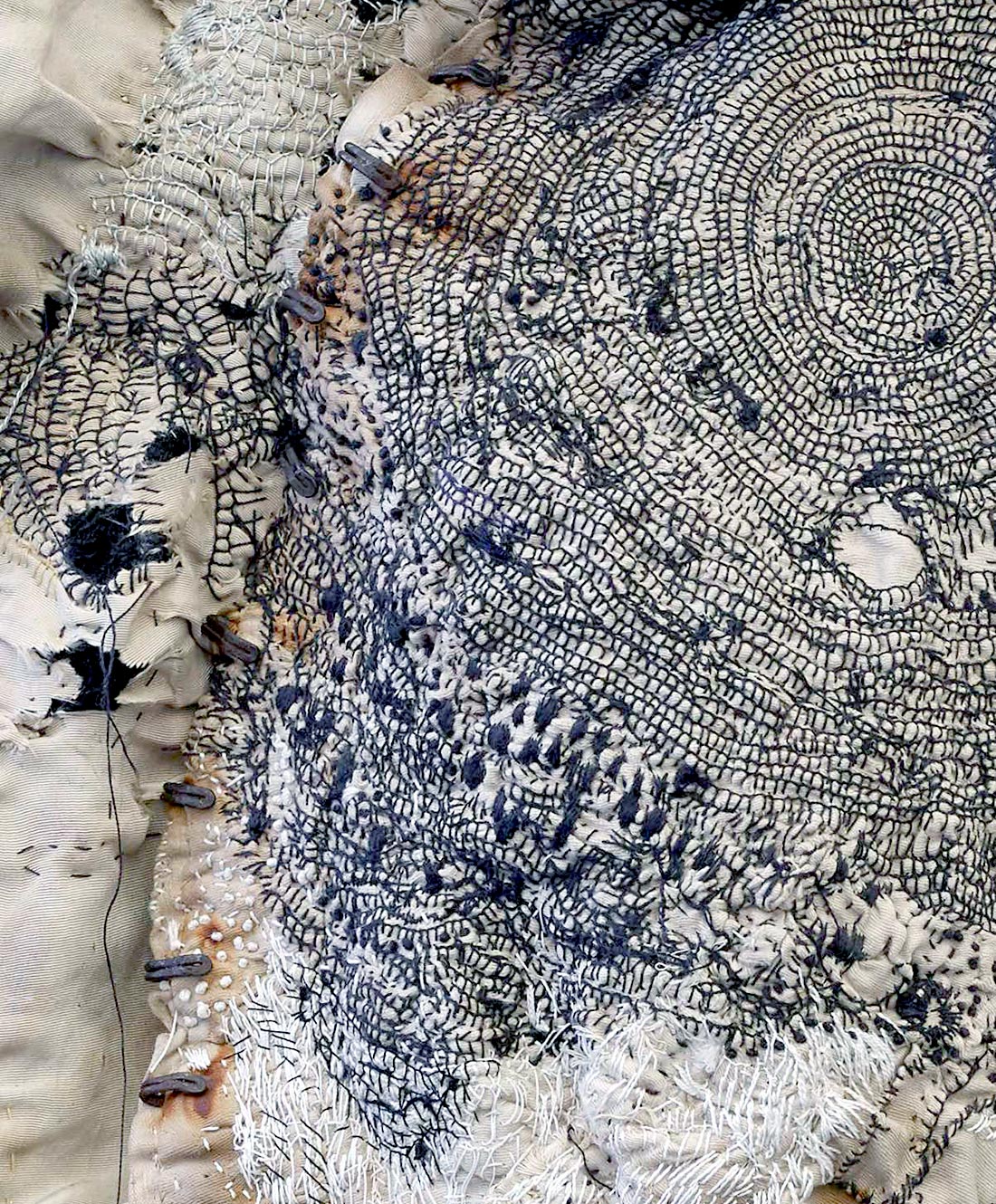 Junko Oki, A Mineral, 2017 (detail). Antique wooden box, antique silk Victorian jacket