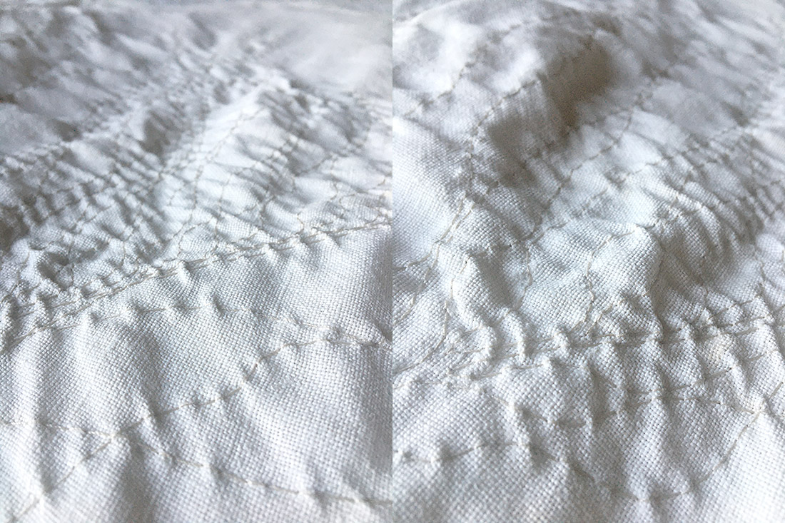 Tessuto naturale con filo chiaro