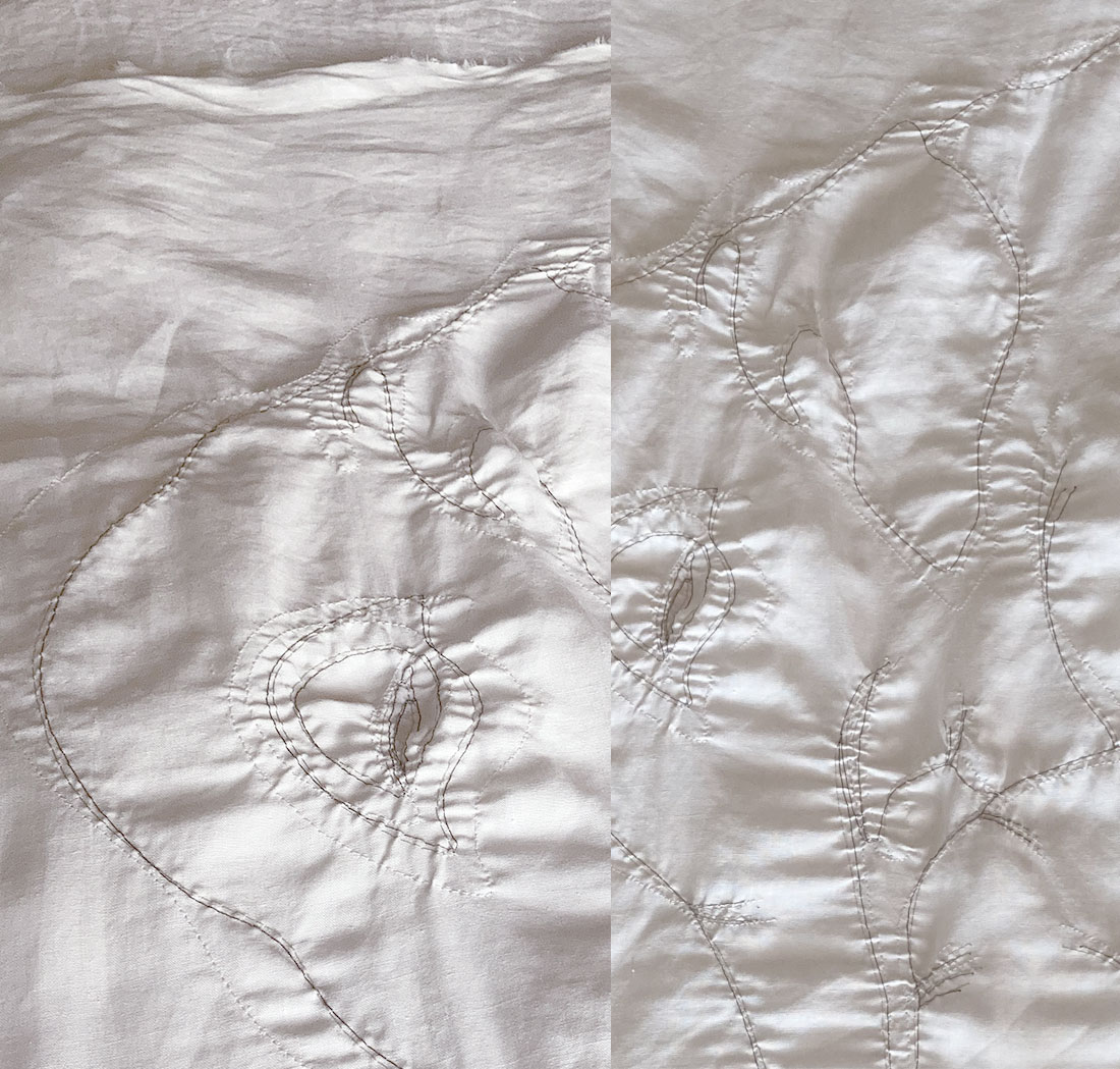 elefante, contemporary embroidery art