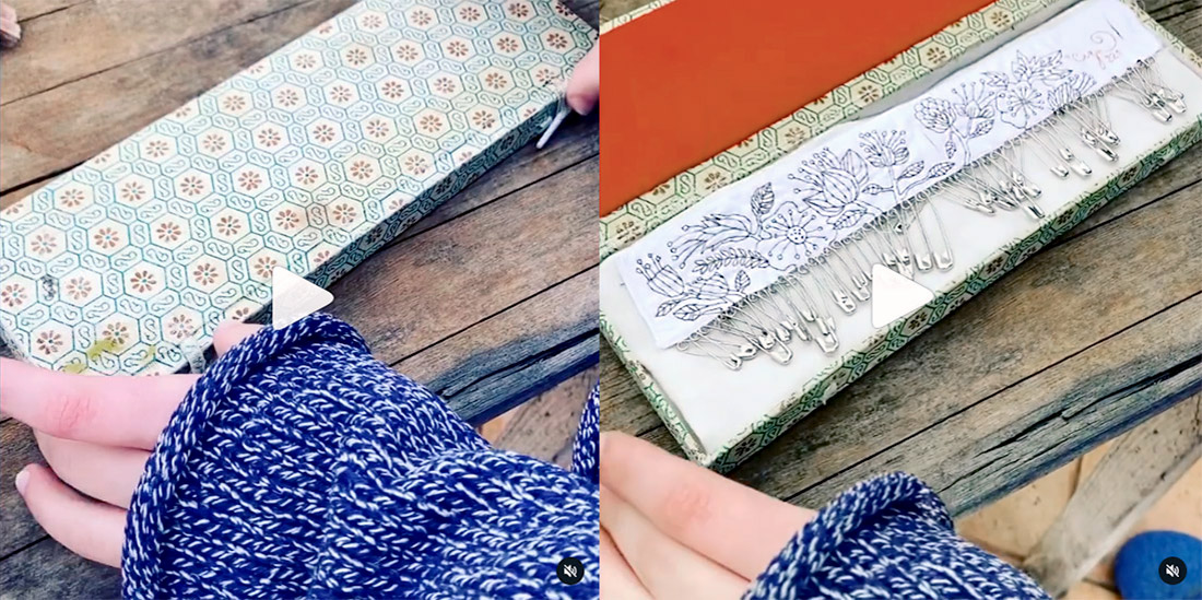 Piccoli ricami multisensoriali con materiali di recupero