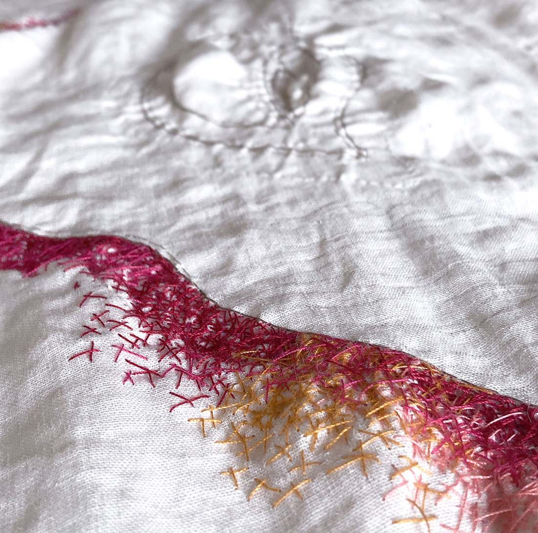 Ricamo, L’uomo elefante – work in progress