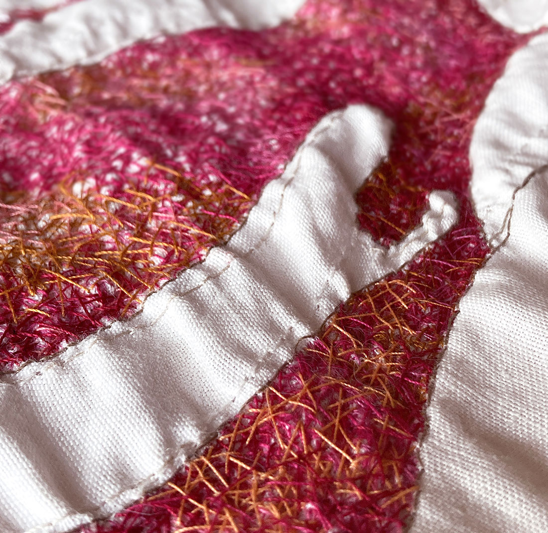 Contemporary embroidery art, L’uomo elefante – dettaglio