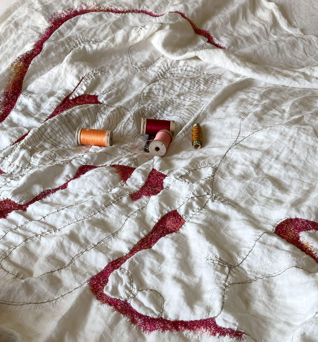 Arte del ricamo contemporaneo, L’uomo elefante – work in progress