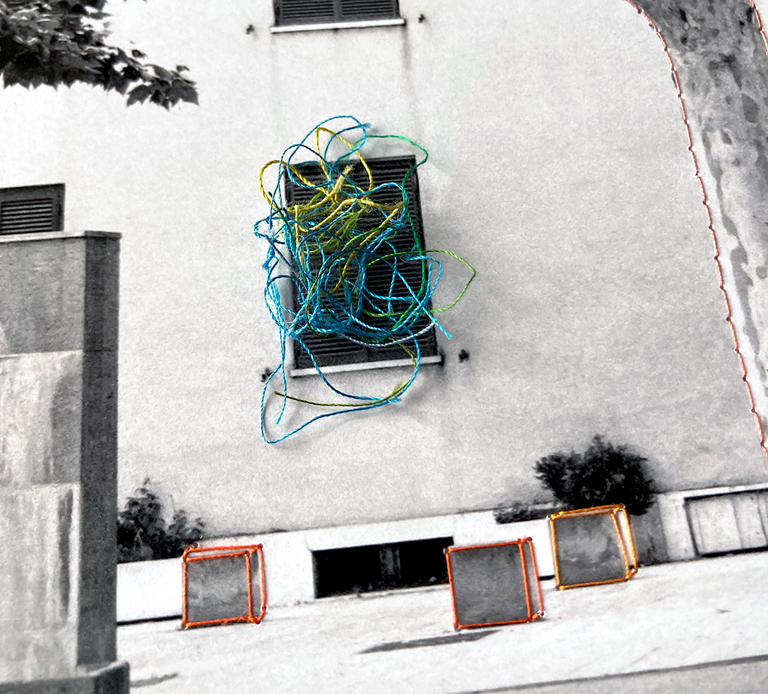 Villaggio Breda, progetto di ricamo su fotografia analogica