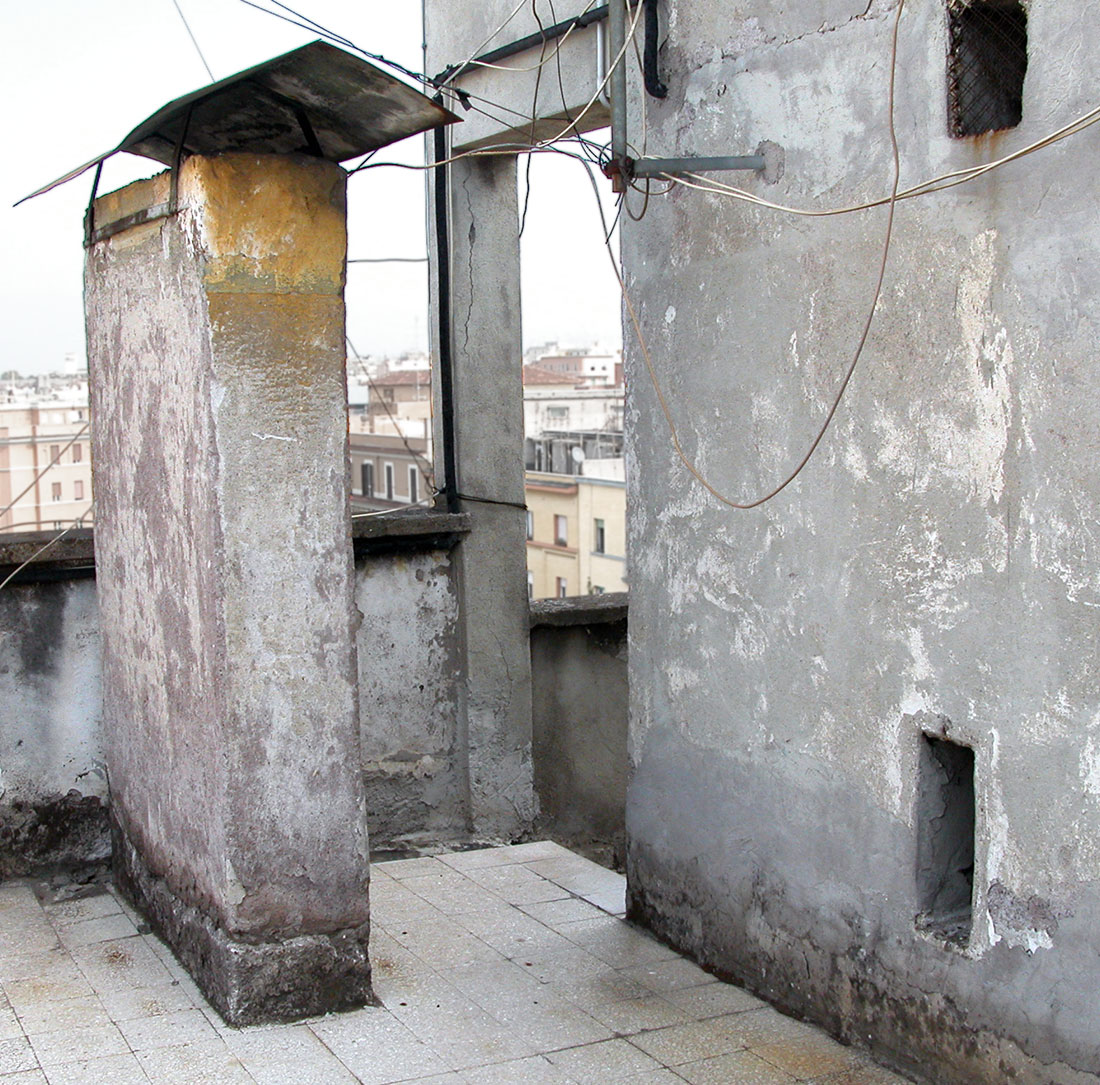 terrazzoroma2003_04 Roma, ottobre 2003, luoghi liminali nel quartiere San Giovanni