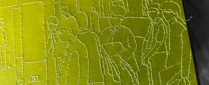 ricamo contemporaneo su fotografia stenopeica