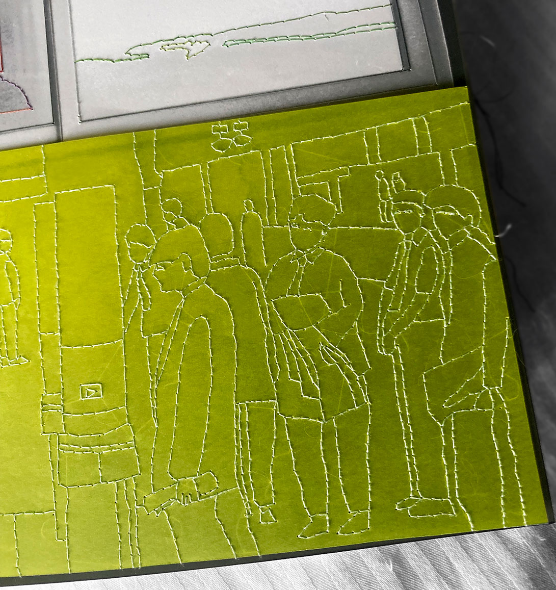 ricamo contemporaneo su fotografia stenopeica