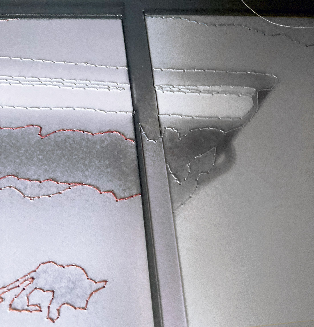 ricamo contemporaneo su fotografia stenopeica