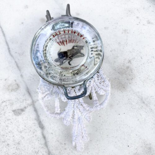 talismano/spilla/pendaglio tessile indossabile