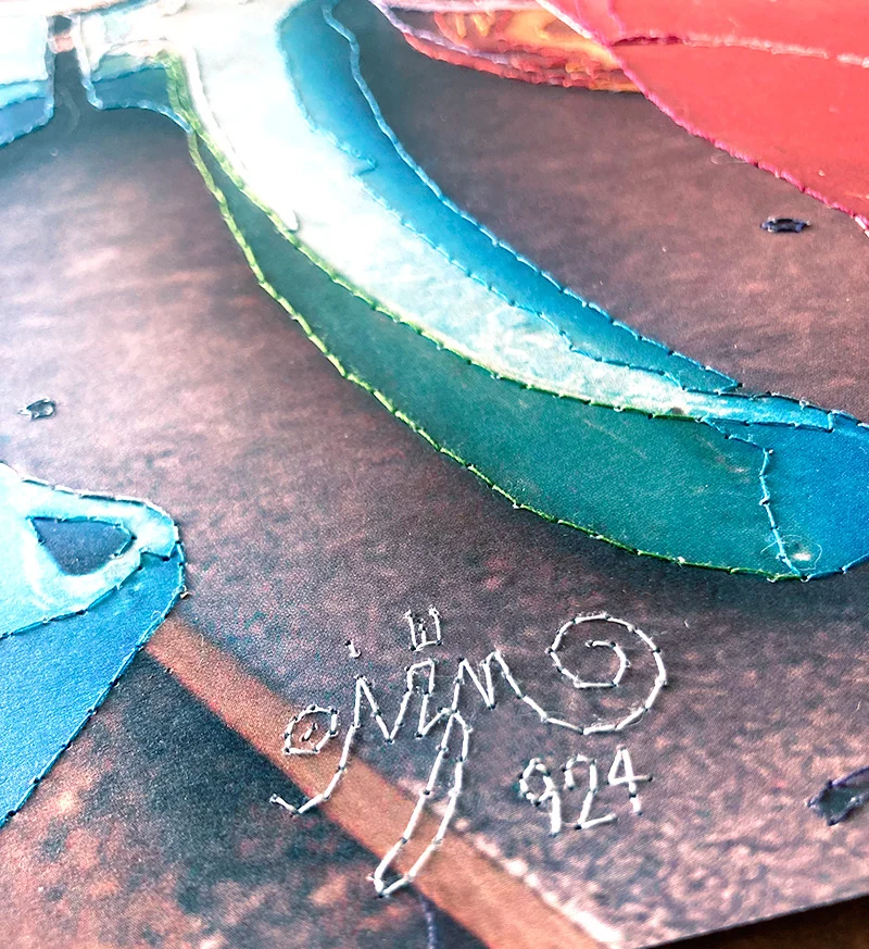 Ricamo su stampe fotografiche e su carta